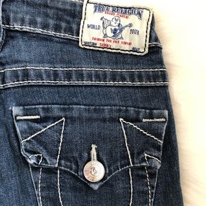 True Religion ladies low rise skinny jeans.